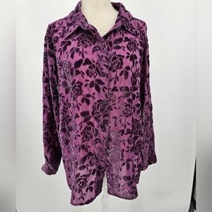STEPHANIE ANDREWS Vintage Velvet Floral Size 20W